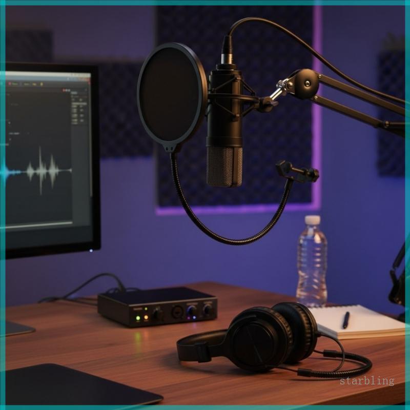 Star Wind Screen Sound Filter Mic Filter Shield สําหรับพูด Podcast