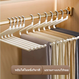 EISHO จัดส่งจากท้องถิ่น🚚ไม้แขวนกางเกงรูป Z รูปห่าน สแตนเลสหนาอัปเกรด ยาว35cm กันลื่นไม่ทิ้งรอย ไม้แขวนผ้าเก็บในตู้เสื้อผ้าใช้บ้าน