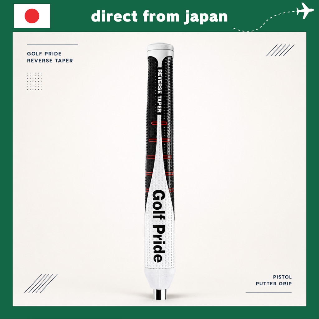 Golf Pride Reverse Taper Pistol Putter Grip – Wide-Lower, Slim-Upper for Enhanced Stroke Control