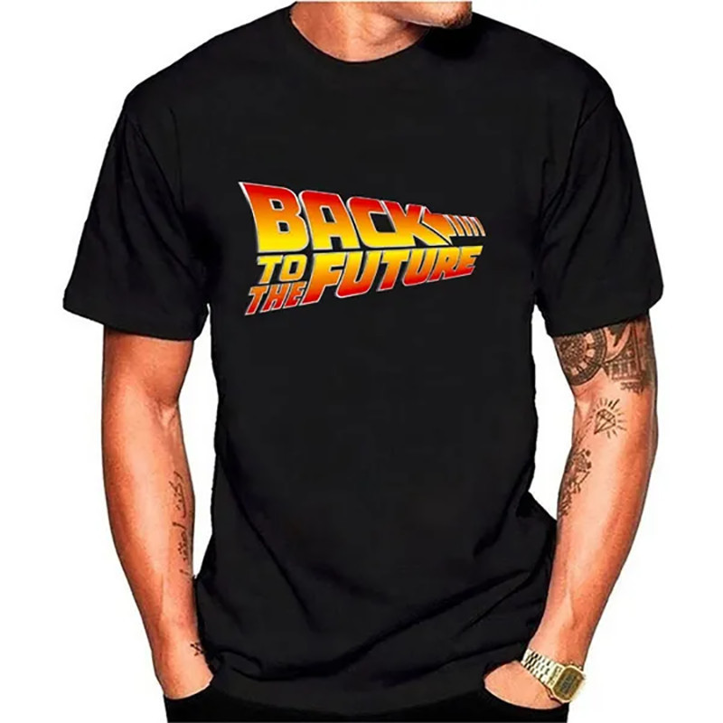 H2GY 2026 วาฟเฟิลของขวัญสําหรับเพื่อน ภาพยนตร์ Back to the Future เสื้อยืดพิมพ์ผู้ชายผู้หญิงแฟชั่นสบ