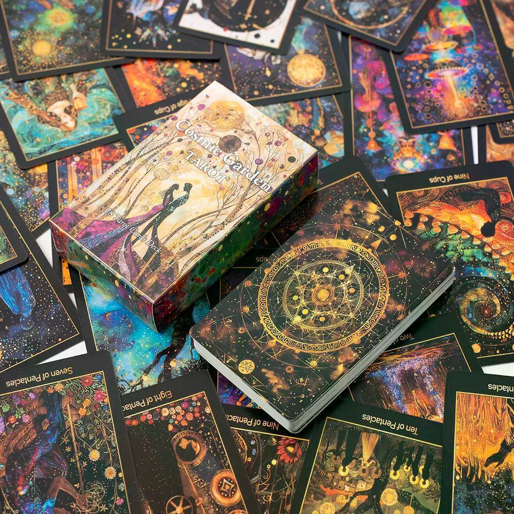 2026 สินค้าใหม่ English Cosmic Garden Tarot Universe Garden 78 เกมกระดานไพ่ทาโรต์20260717