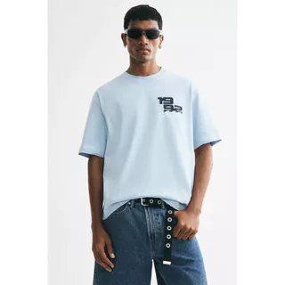 H&M(เอชแอนด์เอ็ม) เสื้อยืดพิมพ์ลายทรงสบาย ผู้ชาย 1344928_3