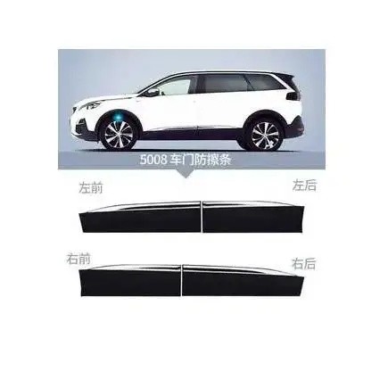 อะไหล่รถยนต์เหมาะสําหรับPeugeot3008 2016-2022chrome ประตูด้านข้างตกแต่ง Protector Die เหล็ก 4 ชิ้นขอ