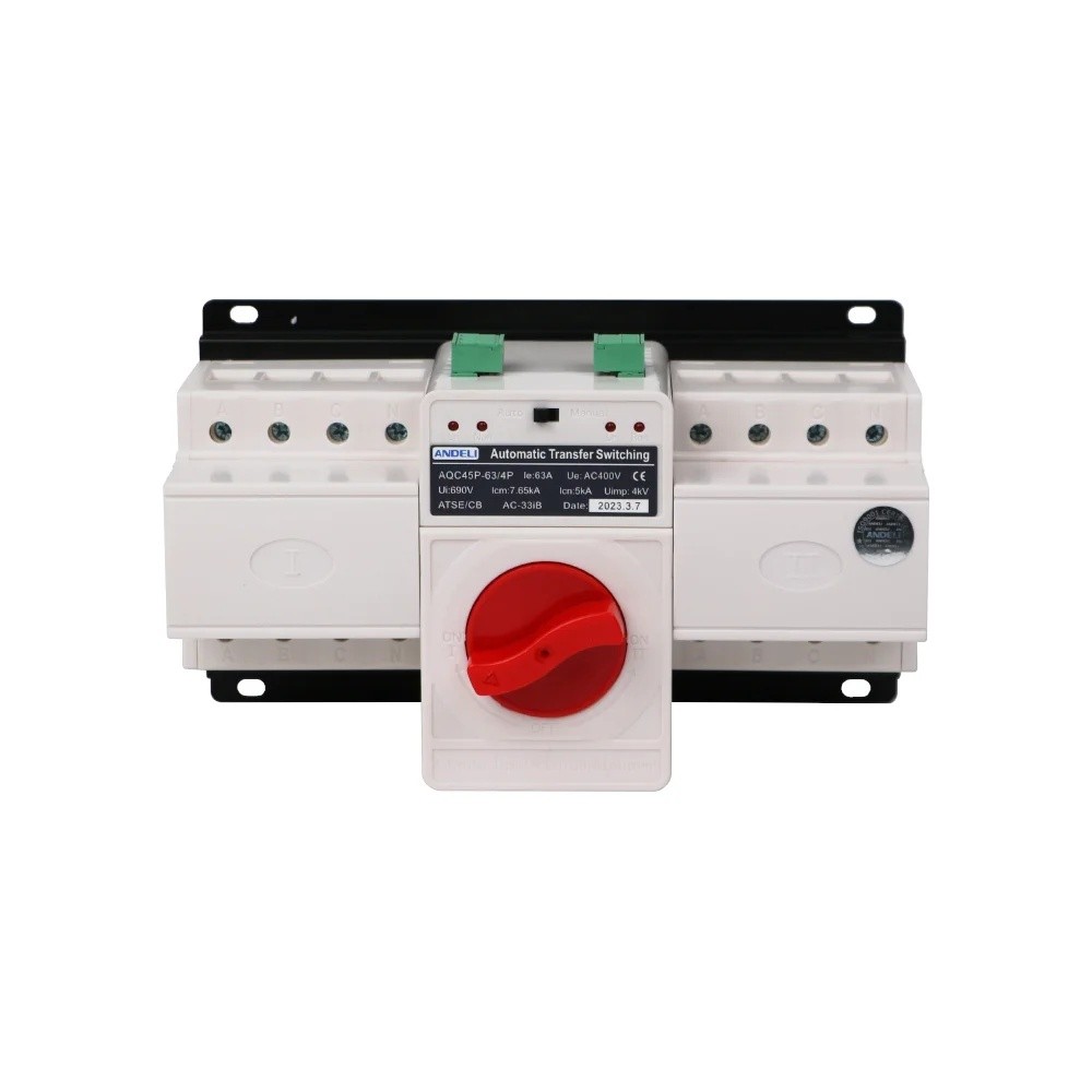 WarrantyBest Selling Dual Power Supply 63amp ATS Switch 100amp ไฟฟ้า 60A Changeover CB สําหรับ Power