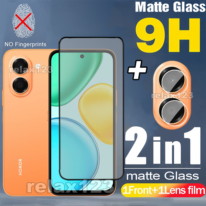 สําหรับ HONOR X7e 4G 2in1 Matte Frosted Glass และเลนส์ฟิล์มสําหรับ Honor X7E HonorX7e/X7 E 4G 5G 202