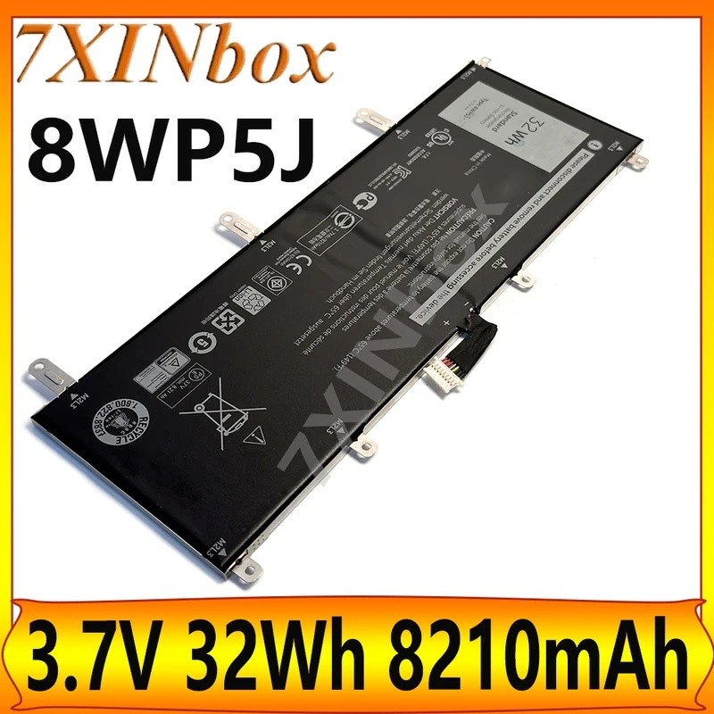 7XINbox 8WP5J 3.7V 32Wh 8210mAh แบตเตอรี่เดิมสําหรับ Dell Venue 10 Pro 5000 5050 5055 Series 08WP5J 