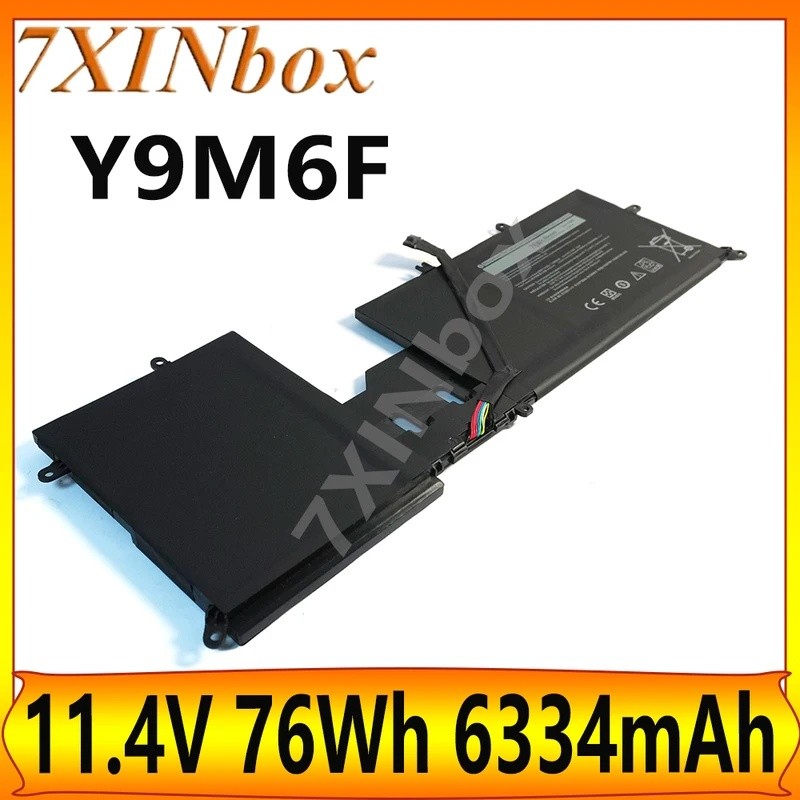 7XINbox Y9M6F 11.4V 76Wh 6334mAh แบตเตอรี่ OEM สําหรับ Dell Alienware M15 ALW15MD4725W R2 P87F P41E 
