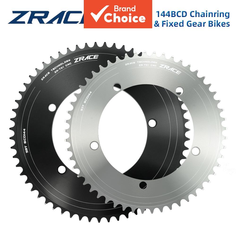 ZRACE ZR-TK1 เฟืองจานเดี่ยวสําหรับจักรยานลู่วิ่ง/ฟิกซ์เกียร์ BCD144, 144BCD, BCD 144, เฟืองจานเดี่ยว