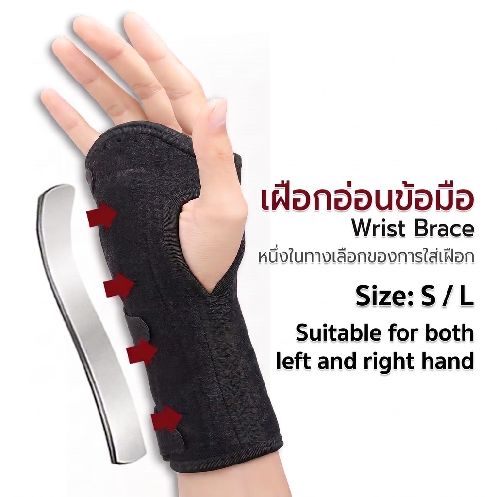Etune - อุปกรณ์พยุงข้อมือ สายรัดข้อมือ เฝือกข้อมือ ดามข้อมือ - Wrist Brace Support