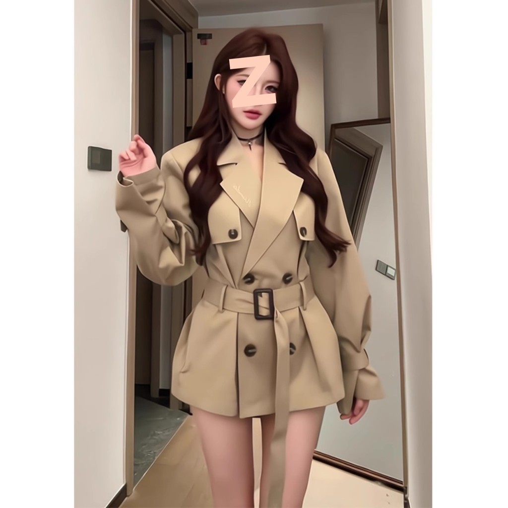 YEORI TRENCH COAT AUTUMN / SPRING / EARLY WINTER JAPAN สไตล์เกาหลีเสื้อแจ็คเก็ตฤดูหนาว