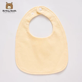 ผ้ากันเปื้อนเด็ก ทรงไข่ Bibs สีพื้น Minimal [พร้อมส่ง] ผ้าซับน้ำลายเด็กCottonมีกระดุมติด ซับน้ำได้ดี