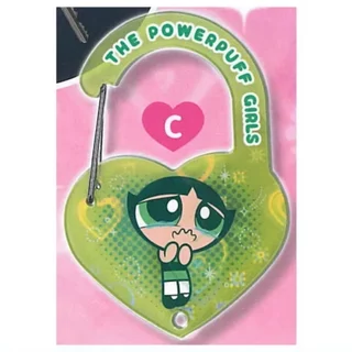 [BTF] Ready Stock Japan peanuts club Capsule Toy Powerpuff Girls Sparkling Buckle Love Lock Toy QM8B