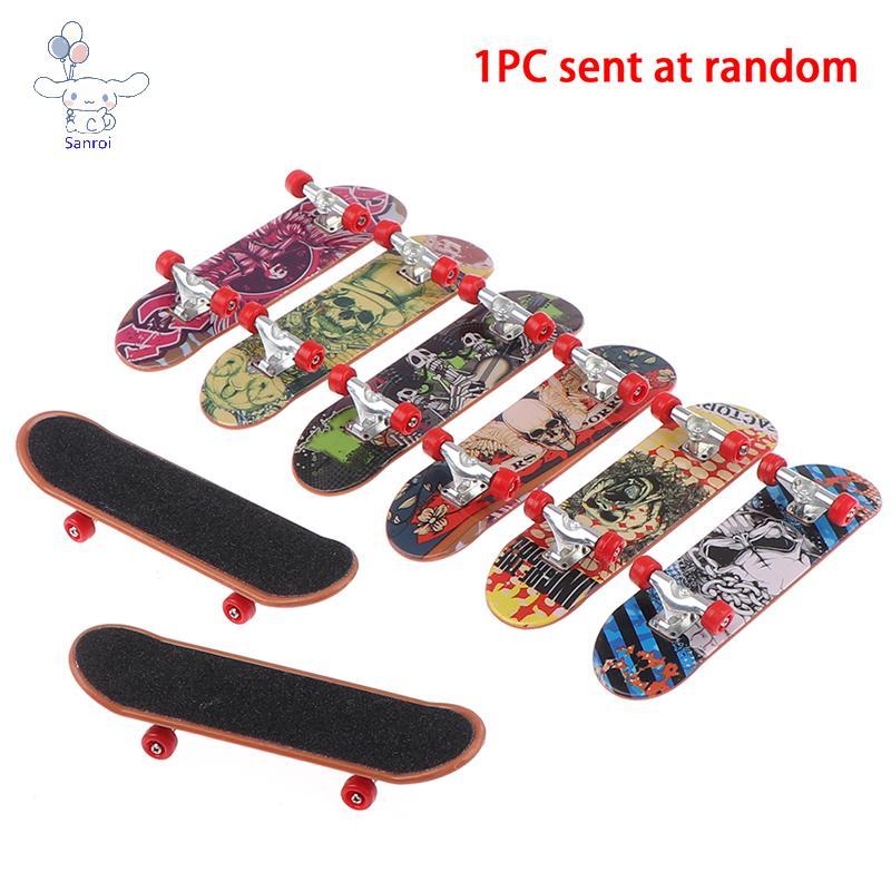 [San] Fingerboard Mini Finger Skateboard Plastic Finger Skate Scooter Skateboard Toy POP