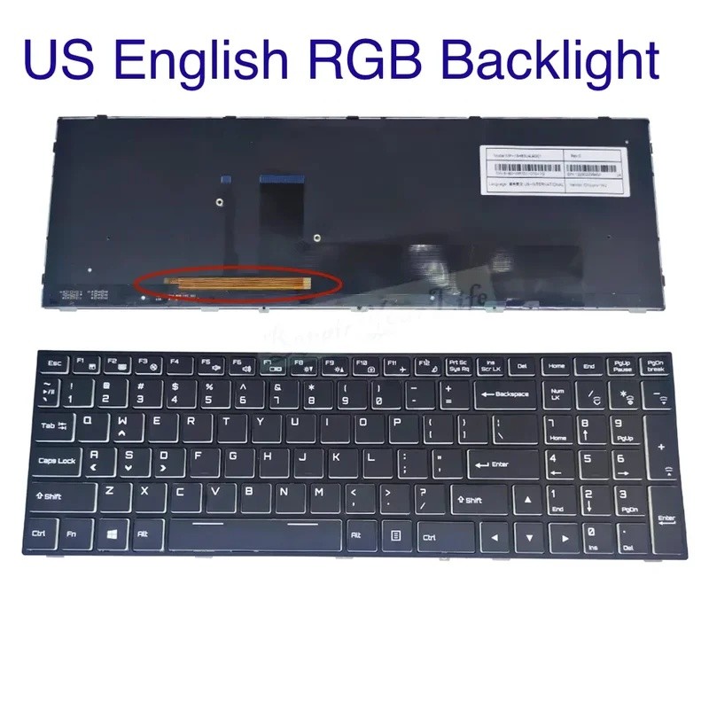 US RGB Backlit คีย์บอร์ดสําหรับ Thunderobot ST-Pro ST Pro Pro-P1 Pro-P1A Pro-P1b P10, Clevo P650HS P