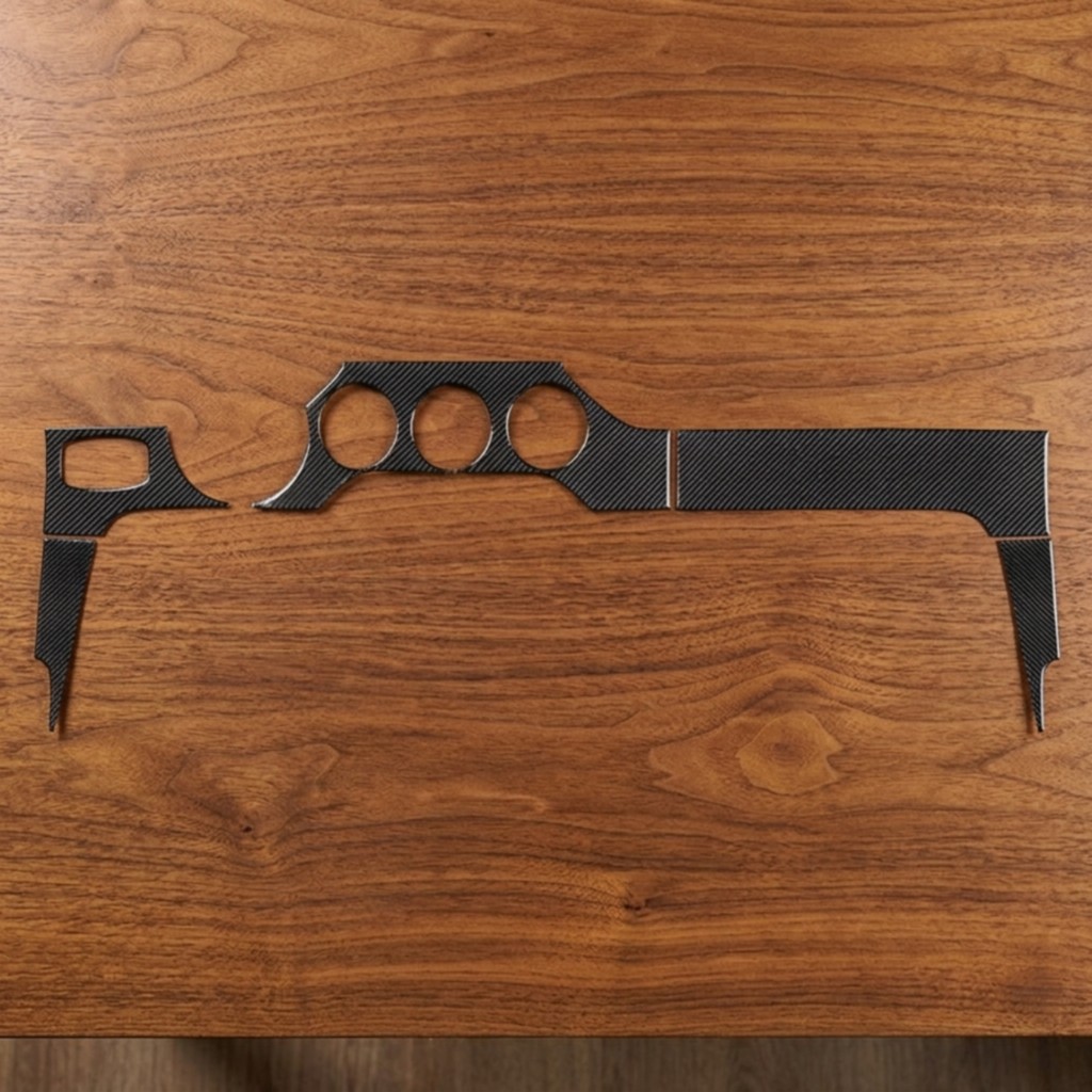 5 ชิ้นเครื่องมือแผงสติกเกอร์ Trim Self-Adhesive Dashboard Trim สติกเกอร์แดชบอร์ดเครื่องมือแผง Decal 
