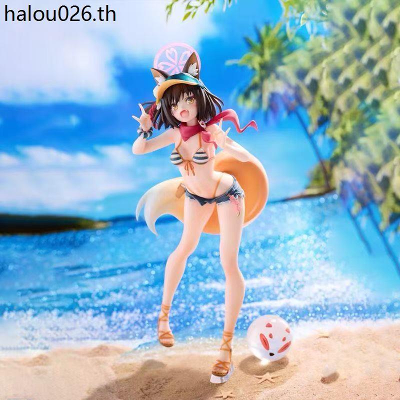 Kuda Izuna ชุดว่ายน้ําทํามือชายหาดสาวสวยอะนิเมะอุปกรณ์ต่อพ่วงสองมิติอินเทรนด์เล่นรูปปั้นตกแต่งของขวั
