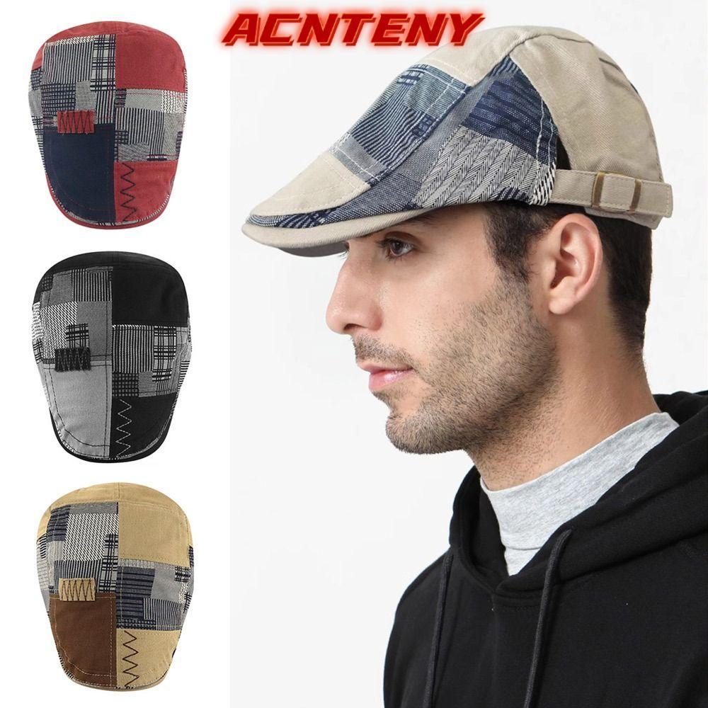 ACNTENY ACTENY Gentlemen Flat Cap, England French Beret Hat, Fashion Classic Casual Vintage Sunscree