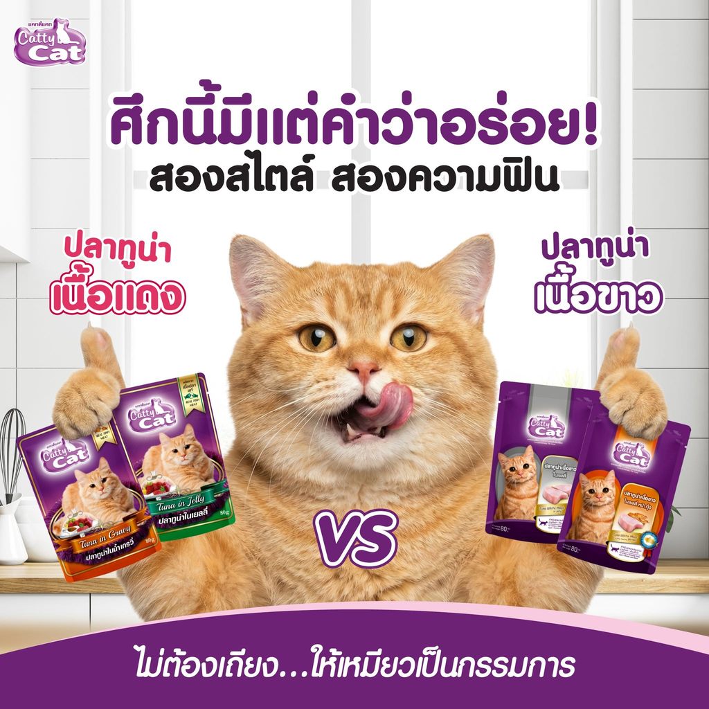 1 ซอง อาหารเปียก catty cat แคทตี้แคท แบบซอง รูปที่ 2