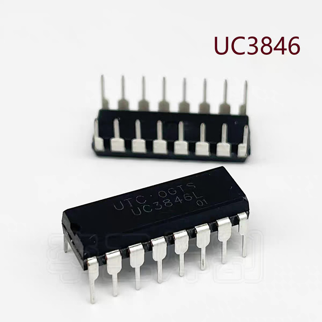 ชิปเครื่องเชื่อมอินเวอร์เตอร์หลอดเดียว UTC UC3846 Switching Power Integrated Block 16 Pin In-Line Pa