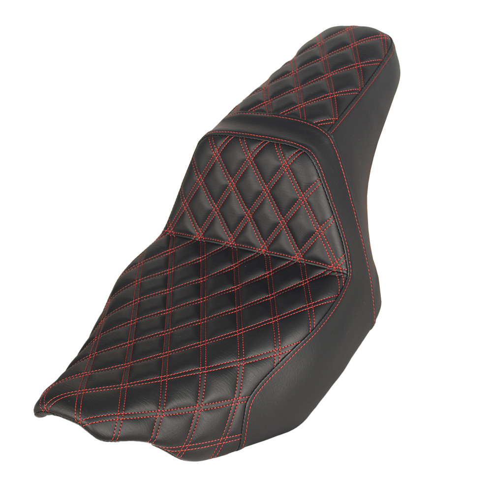 Premium-Motorcycle Step up Seat Gel Inside Diamond Stitch สําหรับ Touring Street Glide Road Glide 20