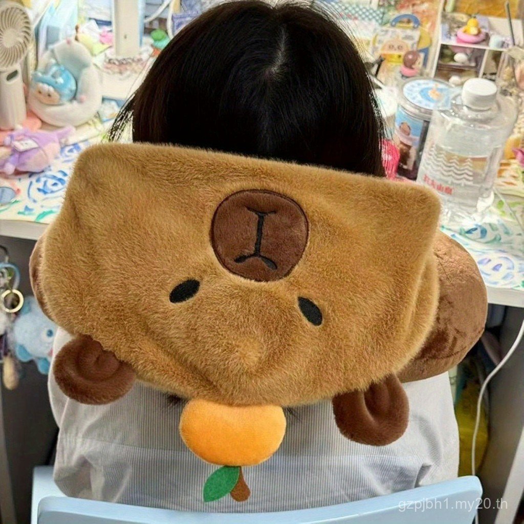 หมอนรองคอ Capybara หมวกน้ําหมอนรูปตัว U หมอนป้องกันคอ Travel คอ Soothing Plane สํานักงานกลางวัน Rest