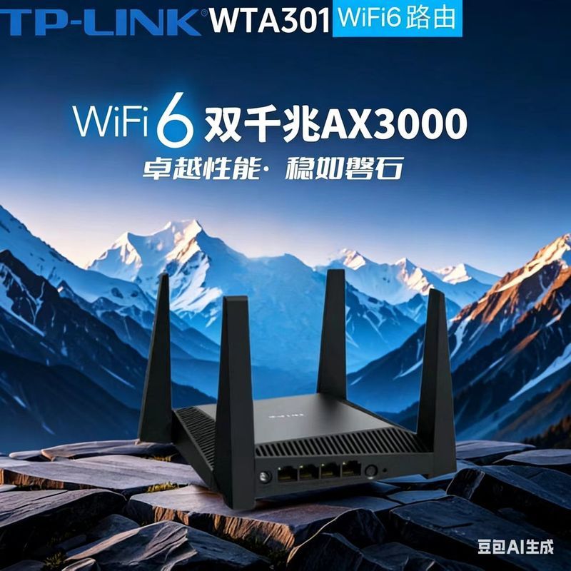 เราเตอร์ Wi-Fi6 แบบดูอัลแบนด์ 5G รุ่น WTA301 All-Network All-Gigabit ของ Telecom ที่ใช้งานแล้ว AX300