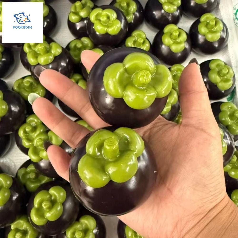 ROOKIEDD4 Crunchy Squishy, Building Blocks Finger Relax Squishy มังคุด, Creative Crunchy Handmade Mo