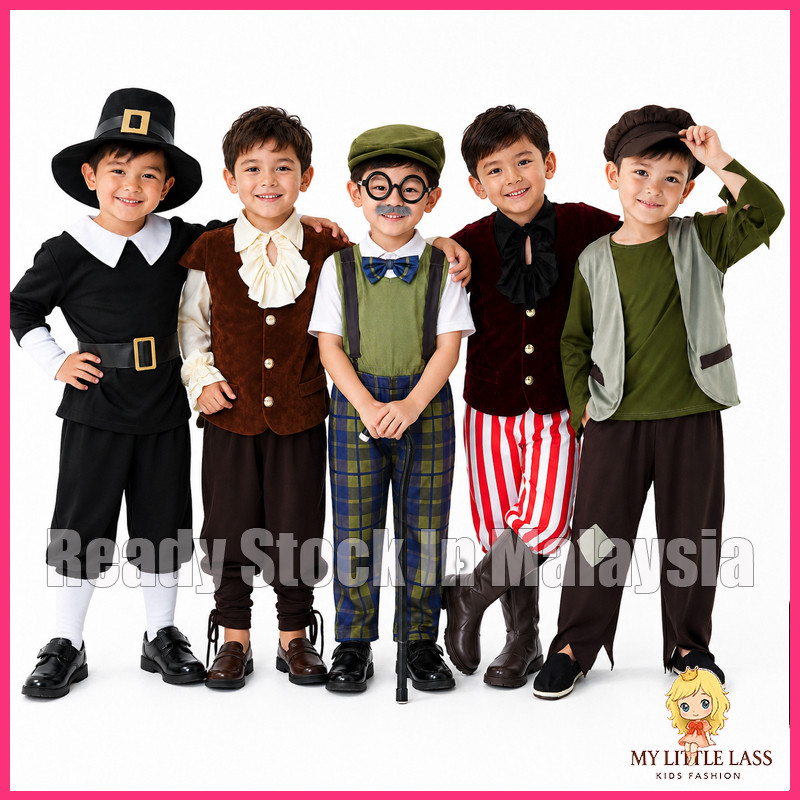 MYLITTLELASS เด็ก Renaissance Victorian Ruffles ยุคกลาง Country Boy Village Boy Old Folk Poor Boy Dr