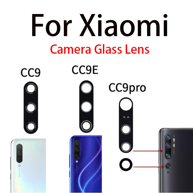 เลนส์กระจกกล้องหลังด้านหลังสําหรับ Xiaomi Mi CC9 CC9e CC9Pro