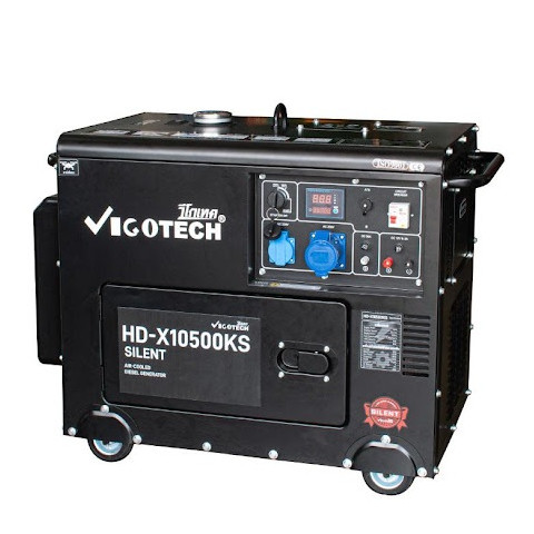 🔥ส่งเร็ว ถูกสุด🔥 VIGOTECH เครื่องปั่นไฟดีเซล 8000 วัตต์ HD-X10500KS ระบบ ATS 4 จังหวะ เครื่องกำเนิดไ