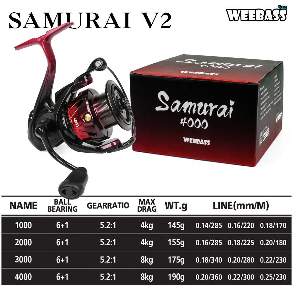WEEBASS بكرة سبينينغ SAMURAI V2 — صورة 6