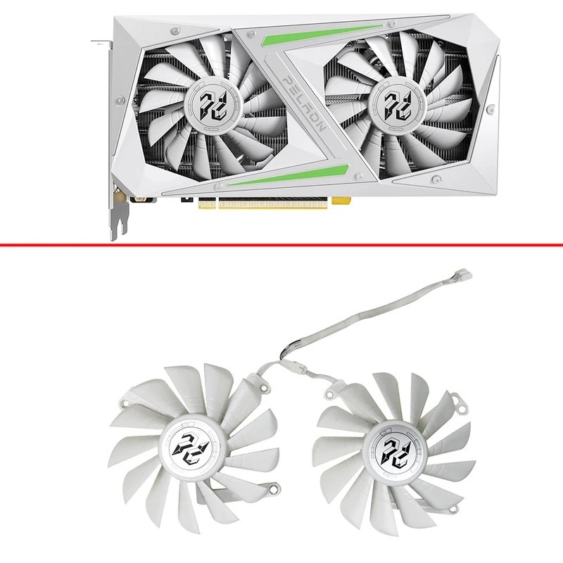* พัดลมระบายความร้อน 2 ชิ้น 85 มิลลิเมตร 4PIN RTX3060TI 3060 3050 GPU พัดลมสําหรับ SOYO PELADN RTX30