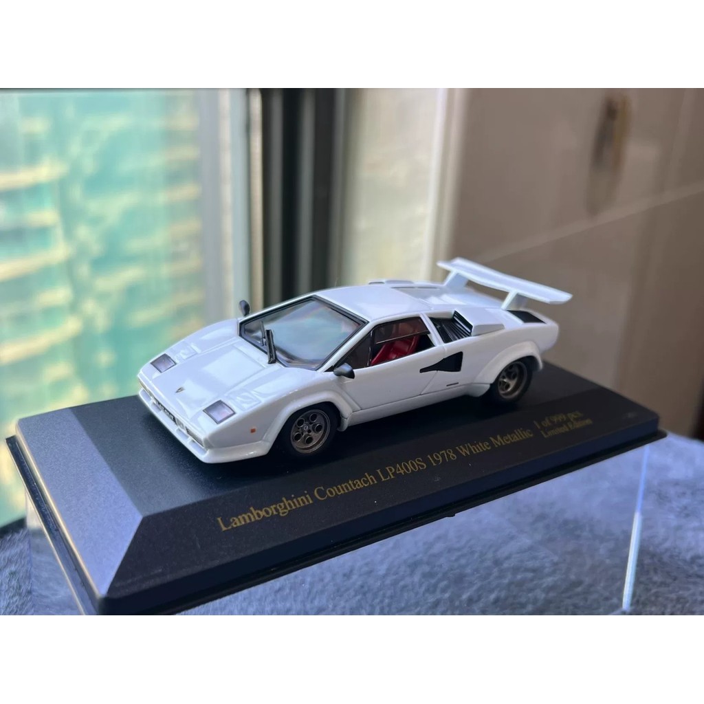 Zil ixo Lamborghini Countach Countach LP400S 1: 43 Limited 999 Pearl White#汽车模型 รายละเอียดฝีมือ พูดไ