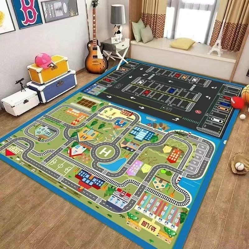 (新品) garten Classroom City Traffic Crawl Mat Car Game Floor Mat Bedroom Customization//8.3❁
