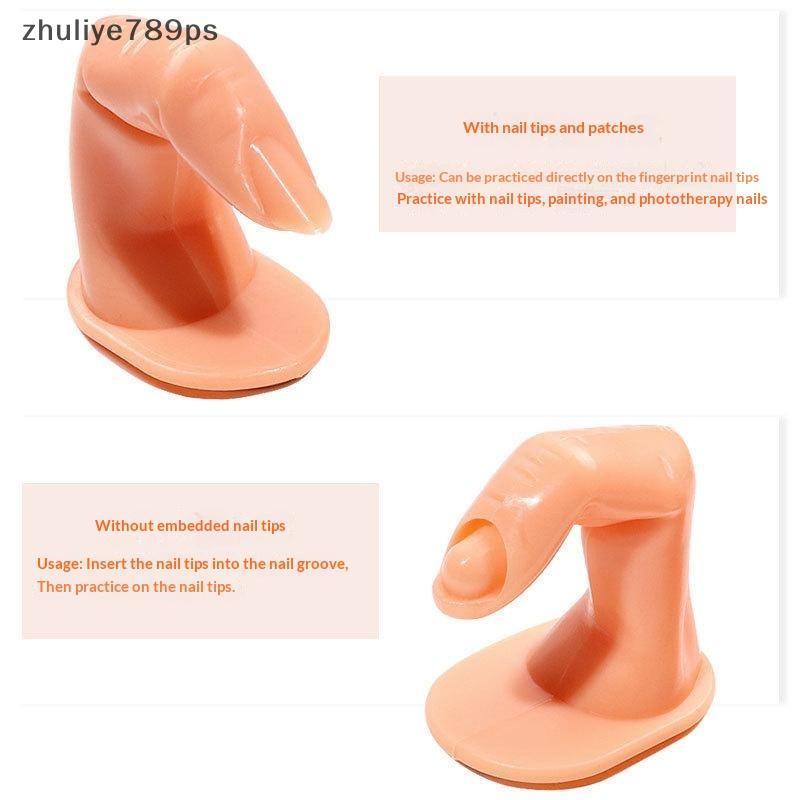 Zhuliye789ps] 5ชิ้นทําเล็บมือฝึกนิ้วเครื่องมือนุ่มไบโอนิคอะคริลิเจลเล็บการฝึกอบรมรุ่นสําหรับผู้เริ่ม