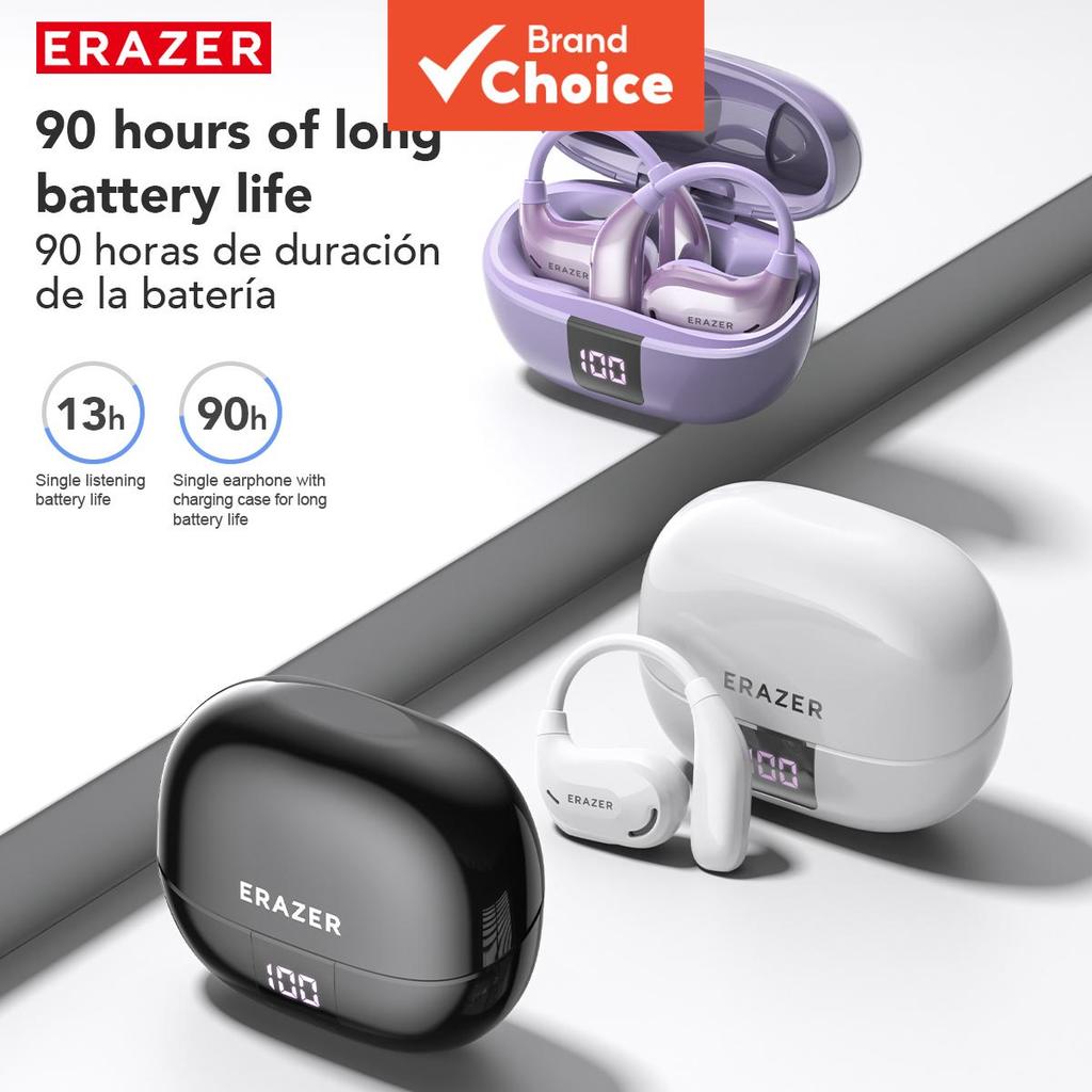 ERAZER XT66 PRO หูฟังไร้สาย TWS AI สมาร์ทการแปลแบบเรียลไทม์ LED หน้าจอสัมผัสหูฟังสําหรับเล่นเกมชุดหู