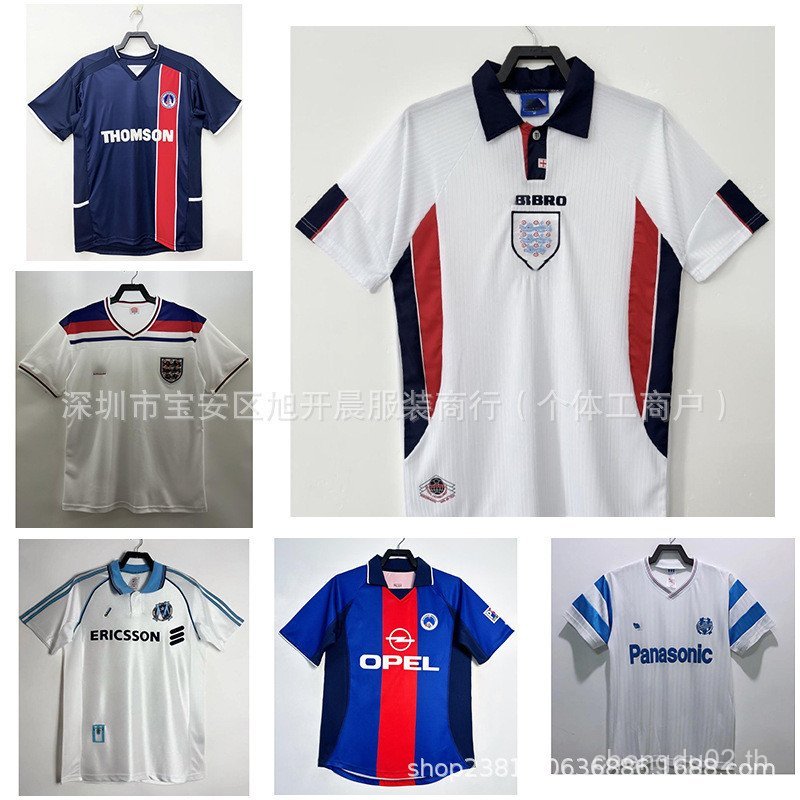 Retro Jersey England Jersey Paris Saint-Germain Scott Jersey Marseille Short Sleeves 5PTX
