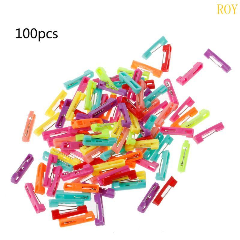 ROY 100x สําหรับผ้าพันคอผสมสร้างสรรค์ความปลอดภัย Pins Hijab เข็มกลัดเครื่องประดับ Lapel Pins สําหรับ