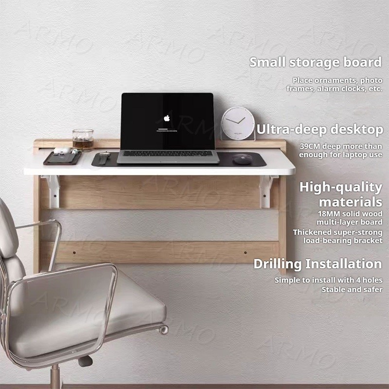 Ultra-Narrow Wall Hanging Multi-Functional Folding Table Apartment Modern Storage Learning Table Wri