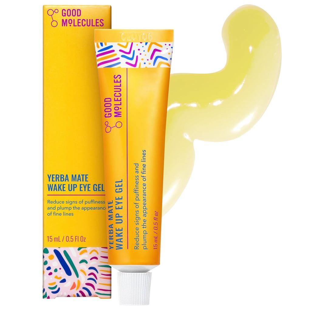 ดี Molecules Yerba Mate Wake Up Eye Gel - Hydrating Under Eye Gel Cream with Hyaluronic Acid and Caf