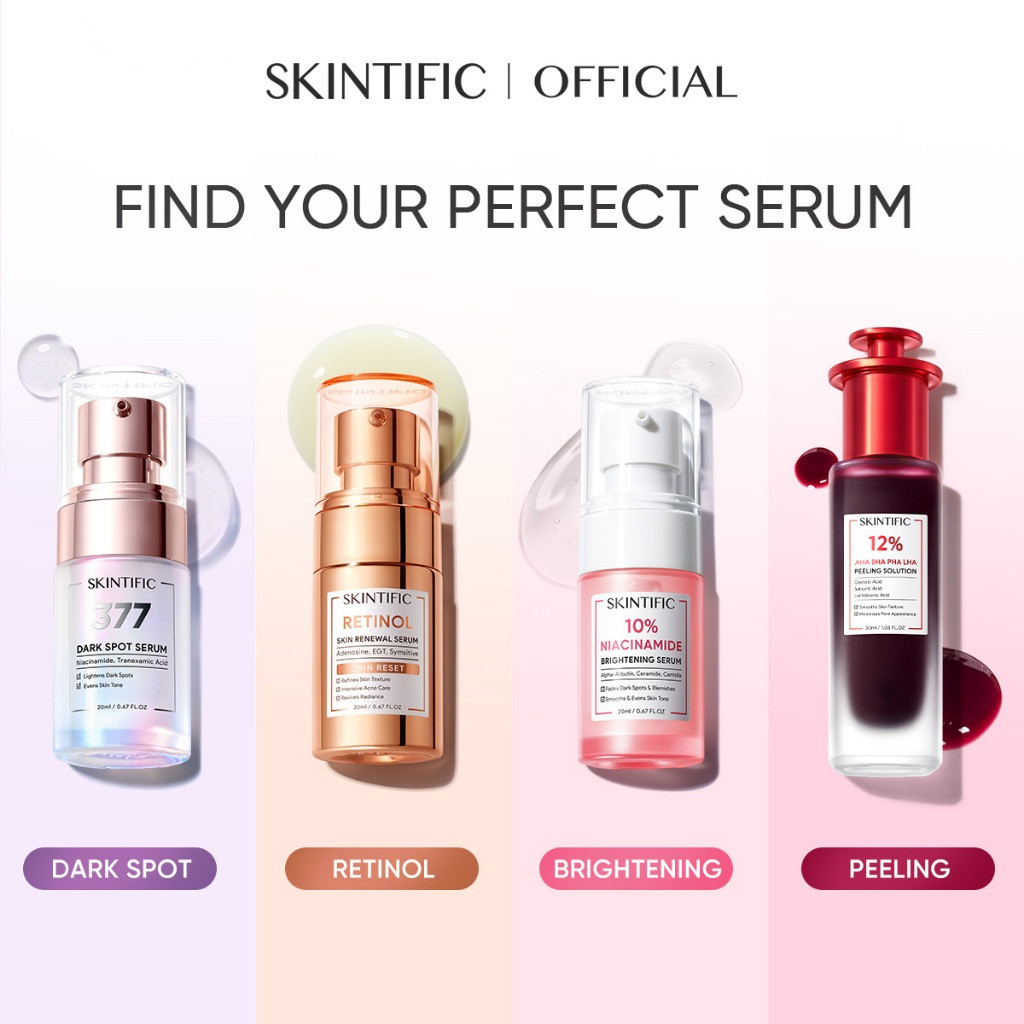 SKINTIFIC Serum Series 377 Dark Spot /Retinol/Brightening/Whitening/Glowy Skin/Redness