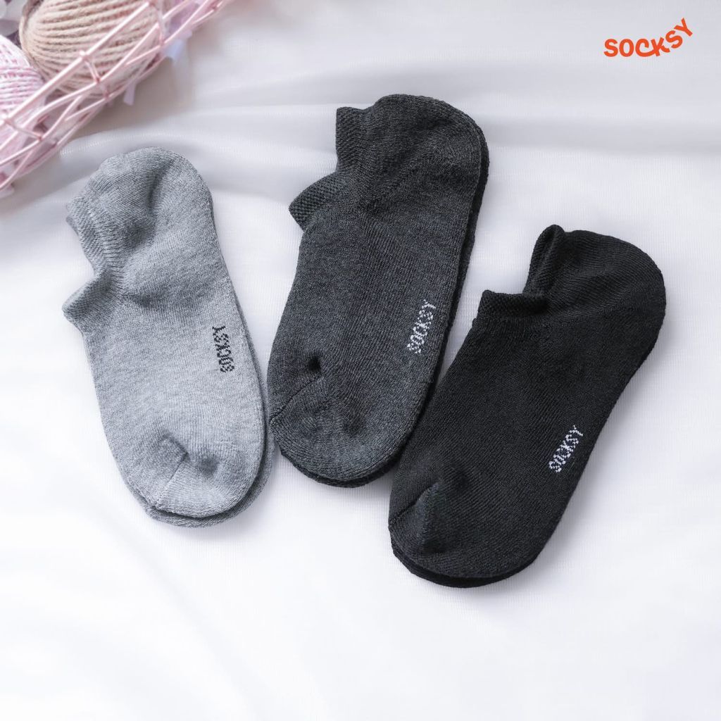 Socksy جوارب خفية بمنشفة مع شريط مانع للانزلاق (3 / 6 أزواج) — صورة 3