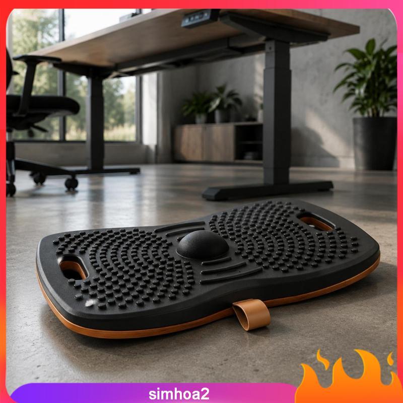 [Simhoa2] ไม้ Wobble BOARD ฐานไม้ Wobble Balance BOARD นวดจุด Ergonomic Foot Rocker