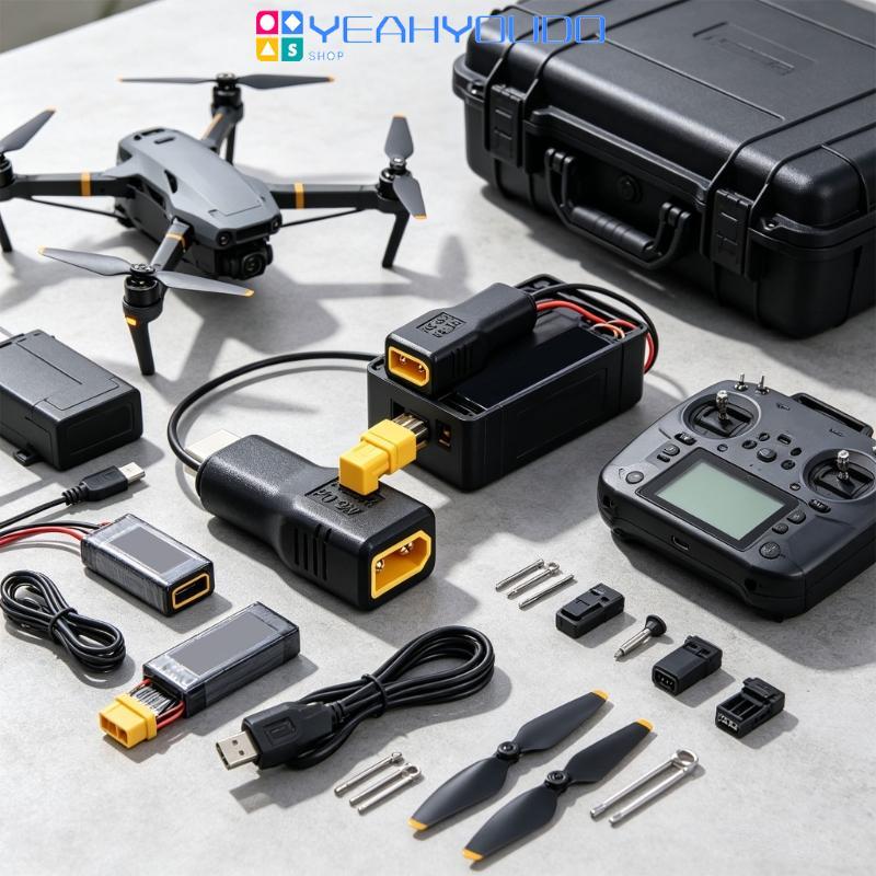 Yeahyoudo USB C ถึง XT30 แท่นชาร์จ 100W 5V-20V 5A สําหรับพกพาอะแดปเตอร์ Small-Form สําหรับใช้ในสถานี