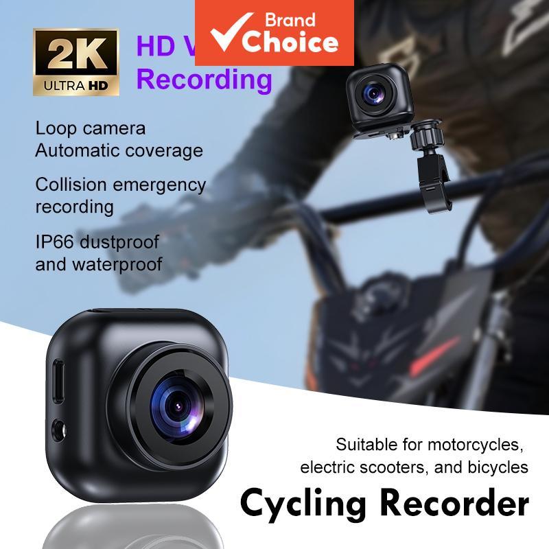 รถจักรยานยนต์ Dash Cam Action กล้อง 2K IP66 กันน้ํา 130 องศา OTG Video Recorder