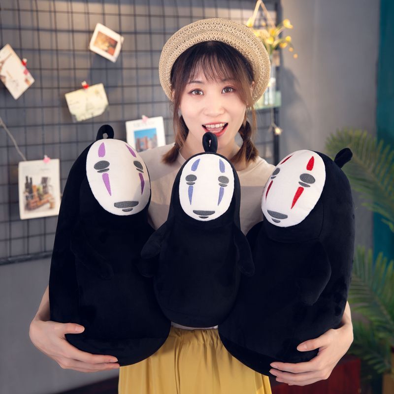 Hayao Miyazaki Spirited Away Faceless ตุ๊กตาชายตุ๊กตาหมอนส่งแฟนของขวัญวันเกิด Influencer Hayao Miyaz