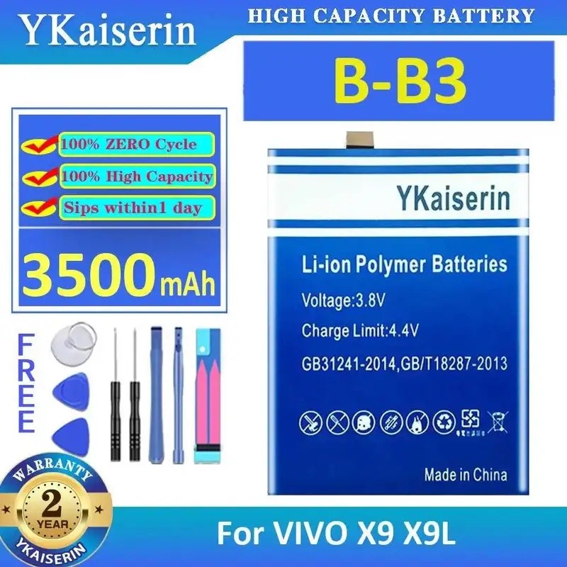 แบตเตอรี่โทรศัพท์มือถือ 3500mAh สําหรับ Vivo X9 X9L ยาวนาน B-B3