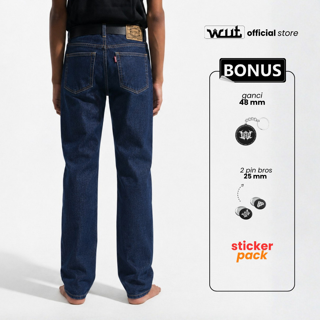Wut.apparel - BIOWASH NON SELVEDGE WHALE CREATURE DENIM JEANS 13 ออนซ์