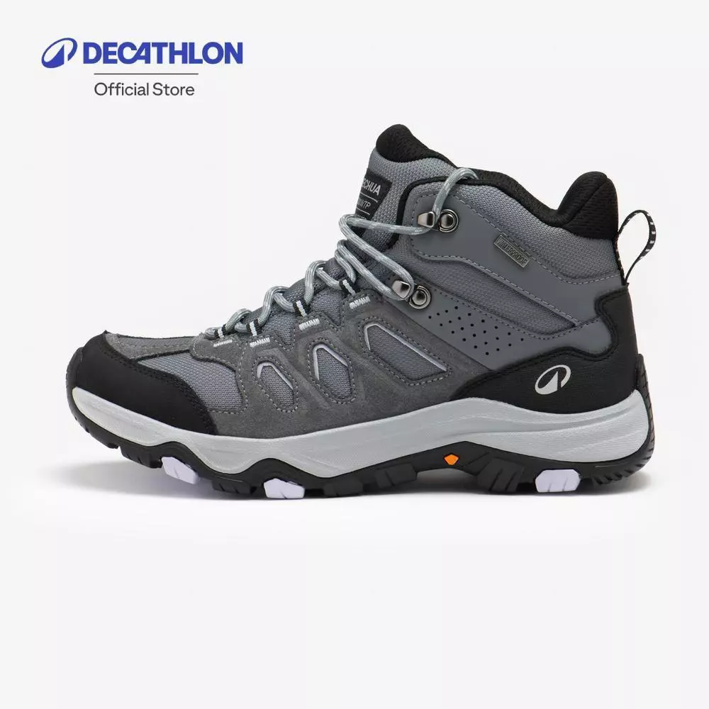 Decathlon Women’S Waterproof High-Rise Hiking Boots รองเท้าเดินป่ากันน้ำข้อสูงสำหรับผู้หญิง รุ่น Mh500 - Grey