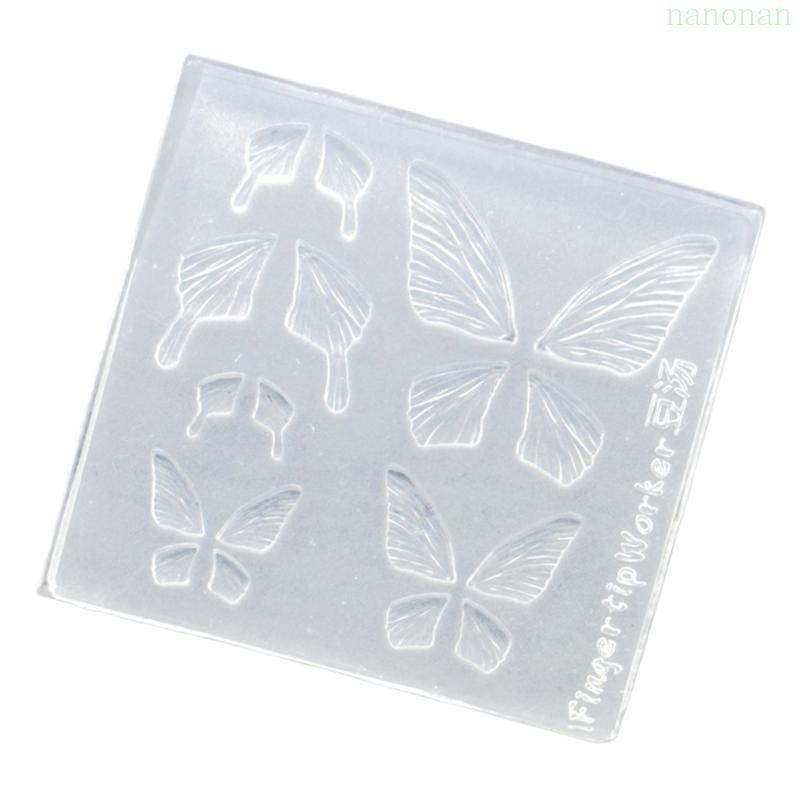 Nan แม่พิมพ์ซิลิโคนผีเสื้อสําหรับ Handmade Nail Art Creations และเครื่องประดับทําด้วยมือหัตถกรรมโครง